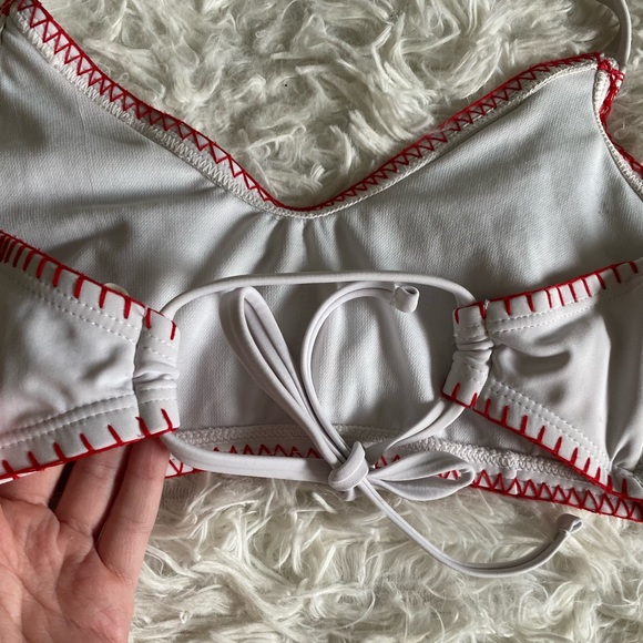 {XHILARATION} Patriotic Knit Bikini M Bottom D/DD Top! - Picture 8 of 10